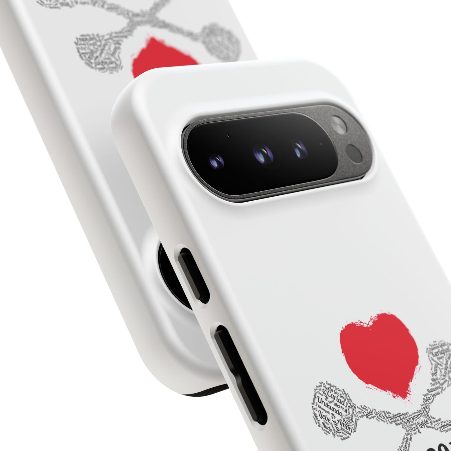 Luvbones - Hearts & Crossbones Phone Case, Tough Cases, Unique Smartphone Accessory, Gift for Him or Her