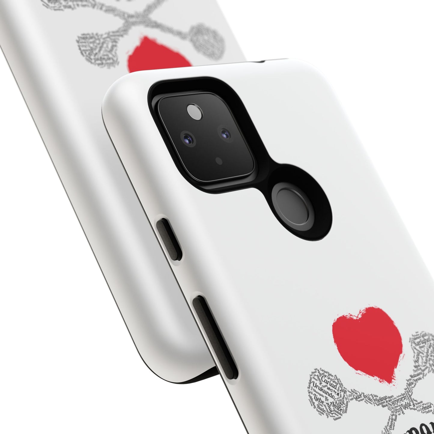 Luvbones - Hearts & Crossbones Phone Case, Tough Cases, Unique Smartphone Accessory, Gift for Him or Her