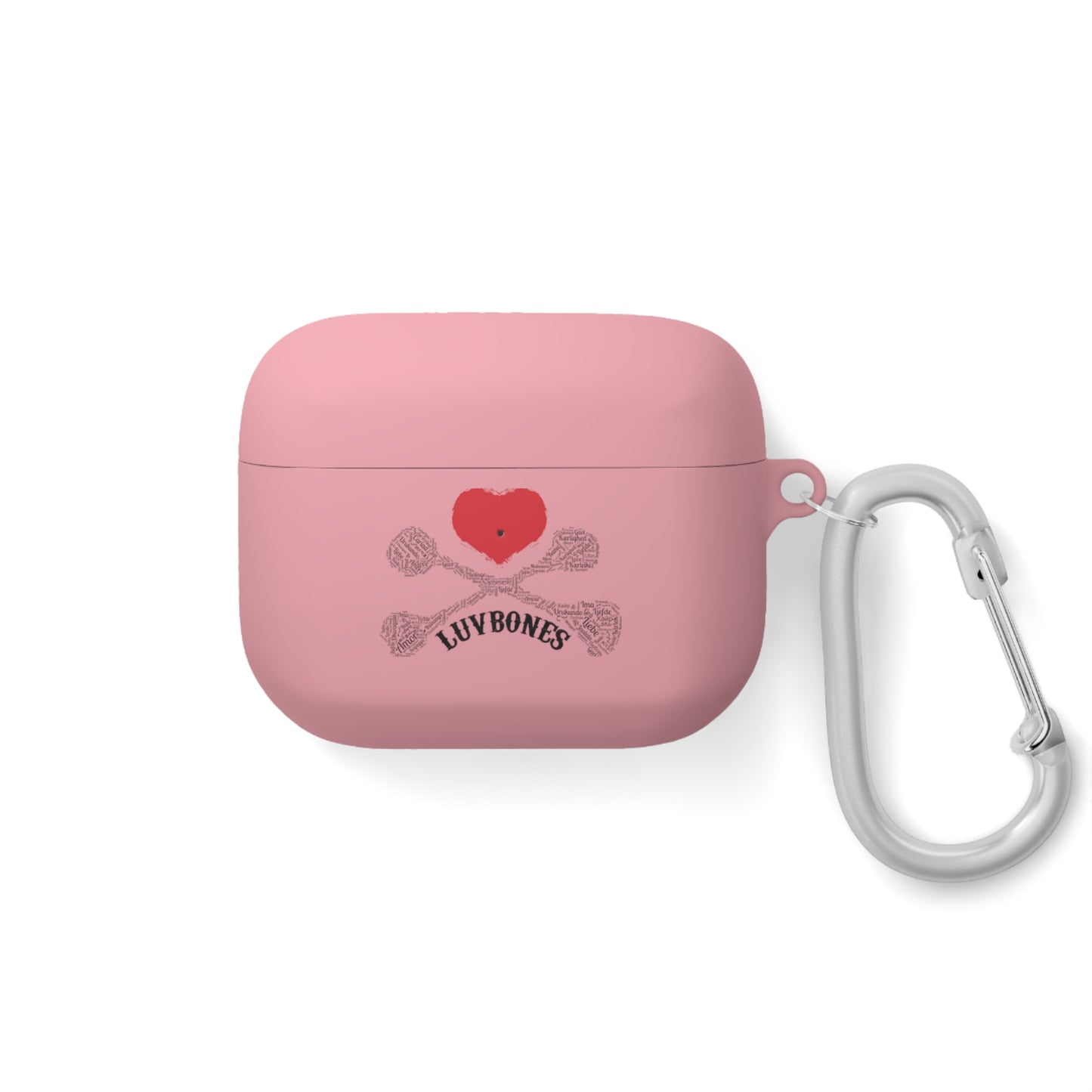 Luvbones - Hearts & Crossbones Stylish AirPods Case Cover | Fun Accessory, Unique Gift, Wireless Earbuds Cover, Trendy Tech Protection