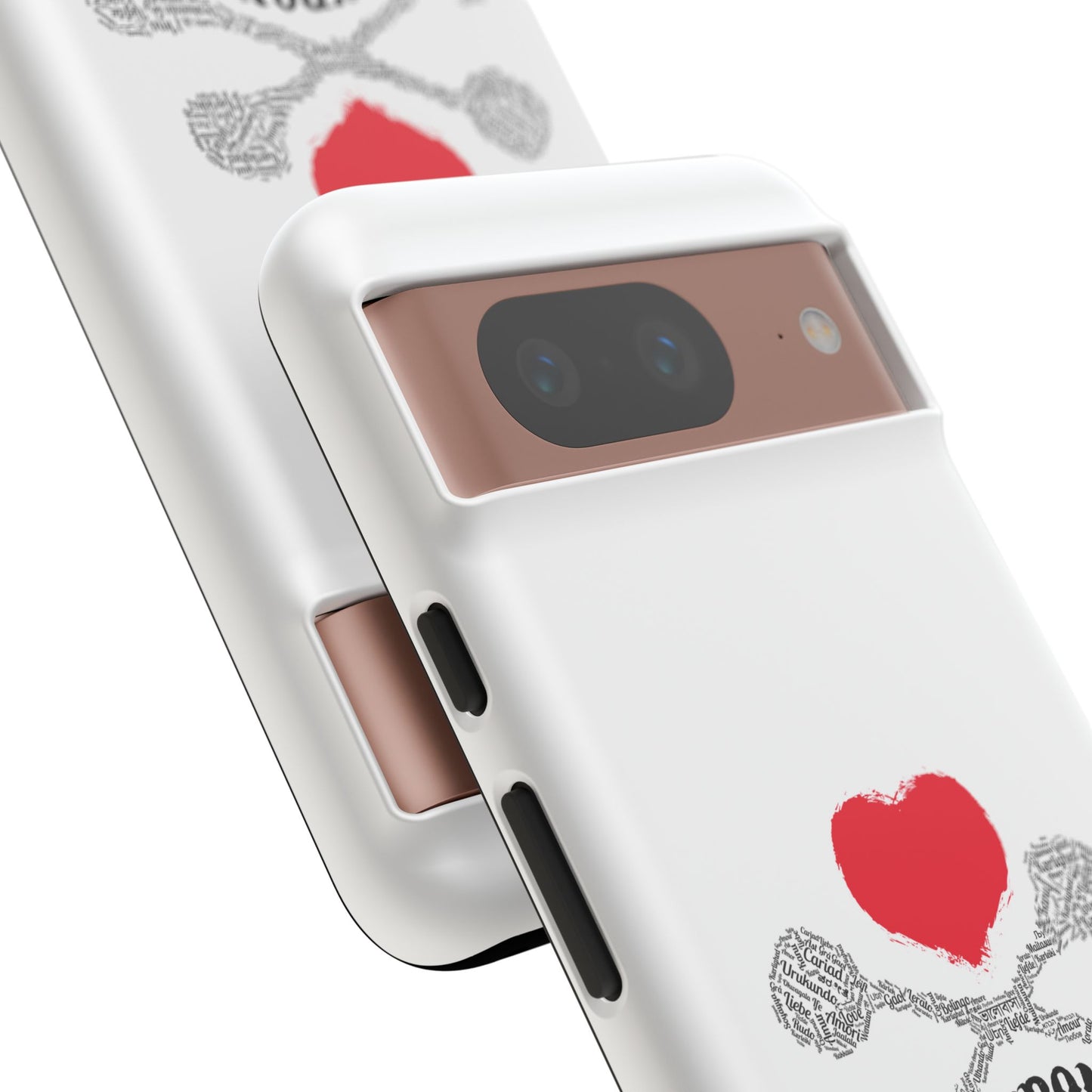 Luvbones - Hearts & Crossbones Phone Case, Tough Cases, Unique Smartphone Accessory, Gift for Him or Her