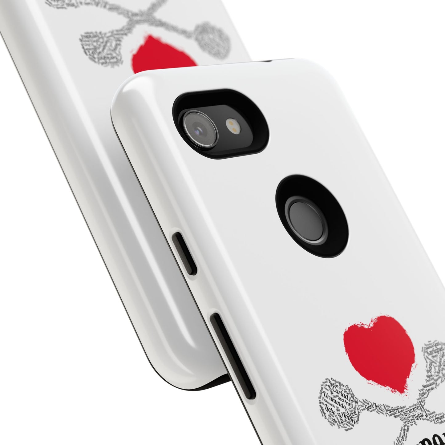 Luvbones - Hearts & Crossbones Phone Case, Tough Cases, Unique Smartphone Accessory, Gift for Him or Her