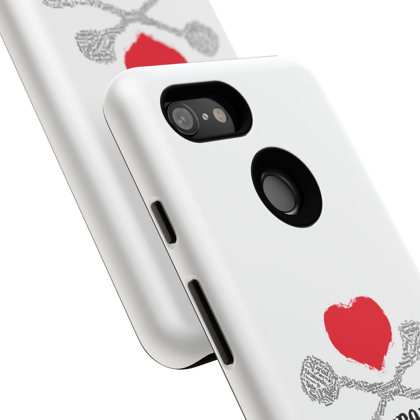 Luvbones - Hearts & Crossbones Phone Case, Tough Cases, Unique Smartphone Accessory, Gift for Him or Her
