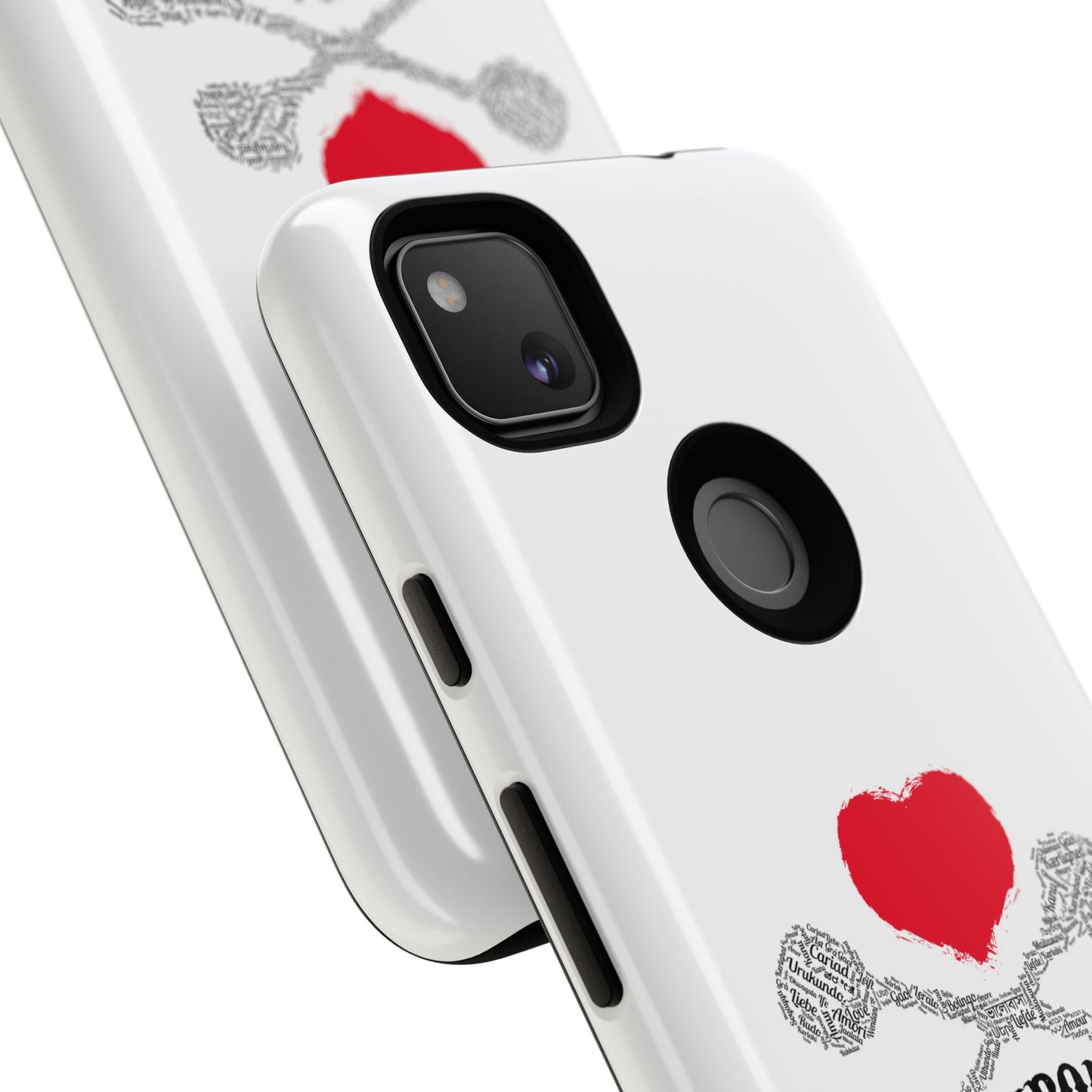 Luvbones - Hearts & Crossbones Phone Case, Tough Cases, Unique Smartphone Accessory, Gift for Him or Her