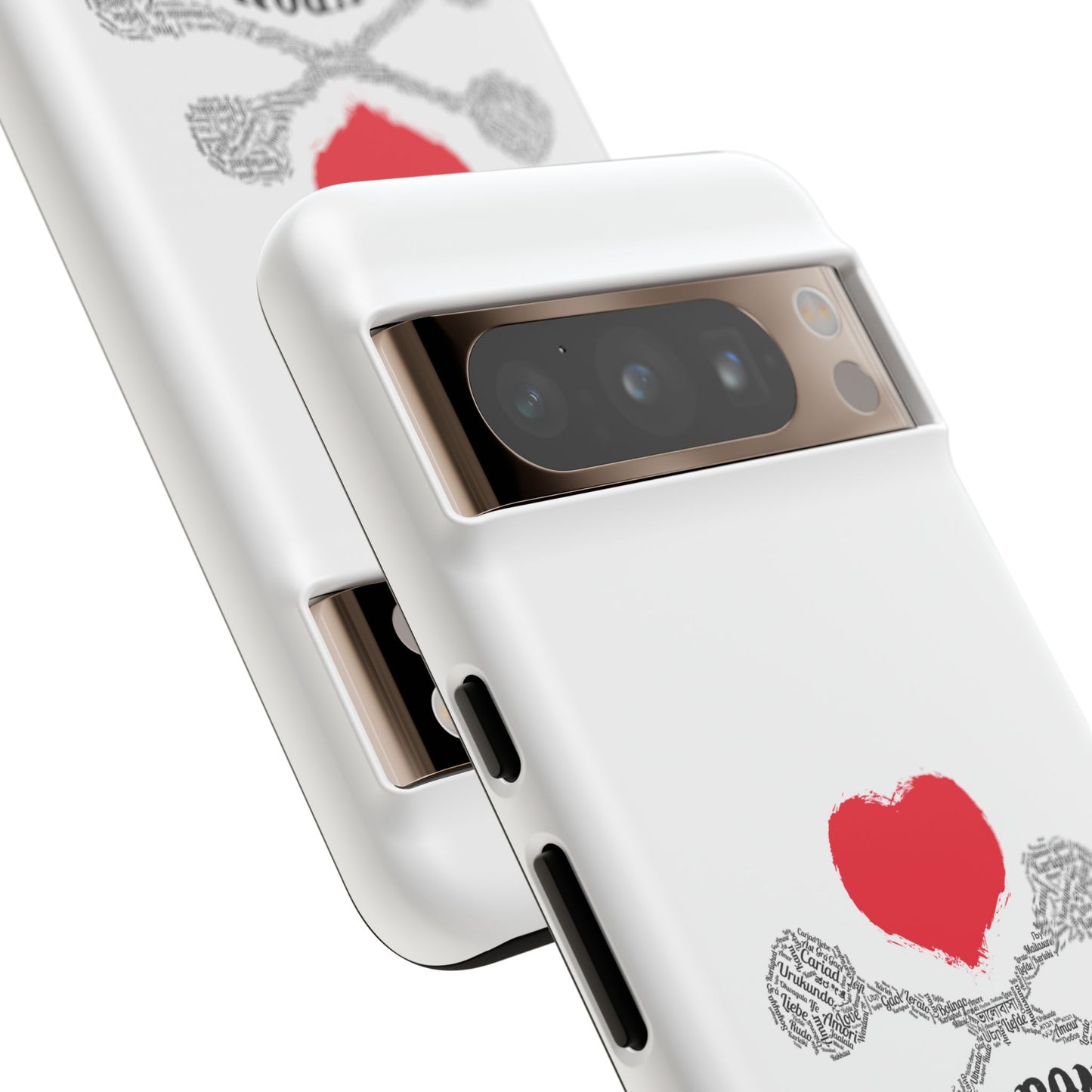 Luvbones - Hearts & Crossbones Phone Case, Tough Cases, Unique Smartphone Accessory, Gift for Him or Her
