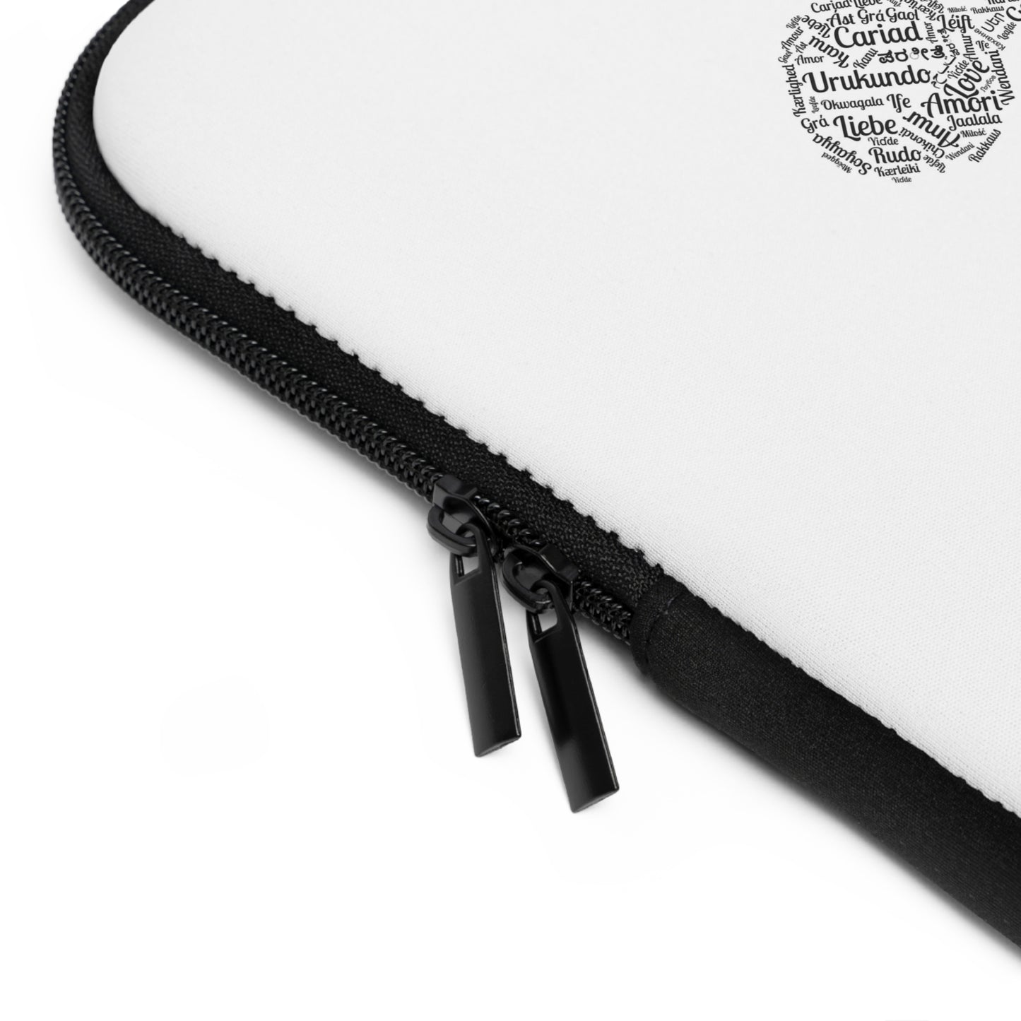 Luvbones - Hearts & Crossbones Stylish Laptop Sleeve, Perfect for Tech Lovers, Gifts for Graduations, Back to School, or Everyday Use