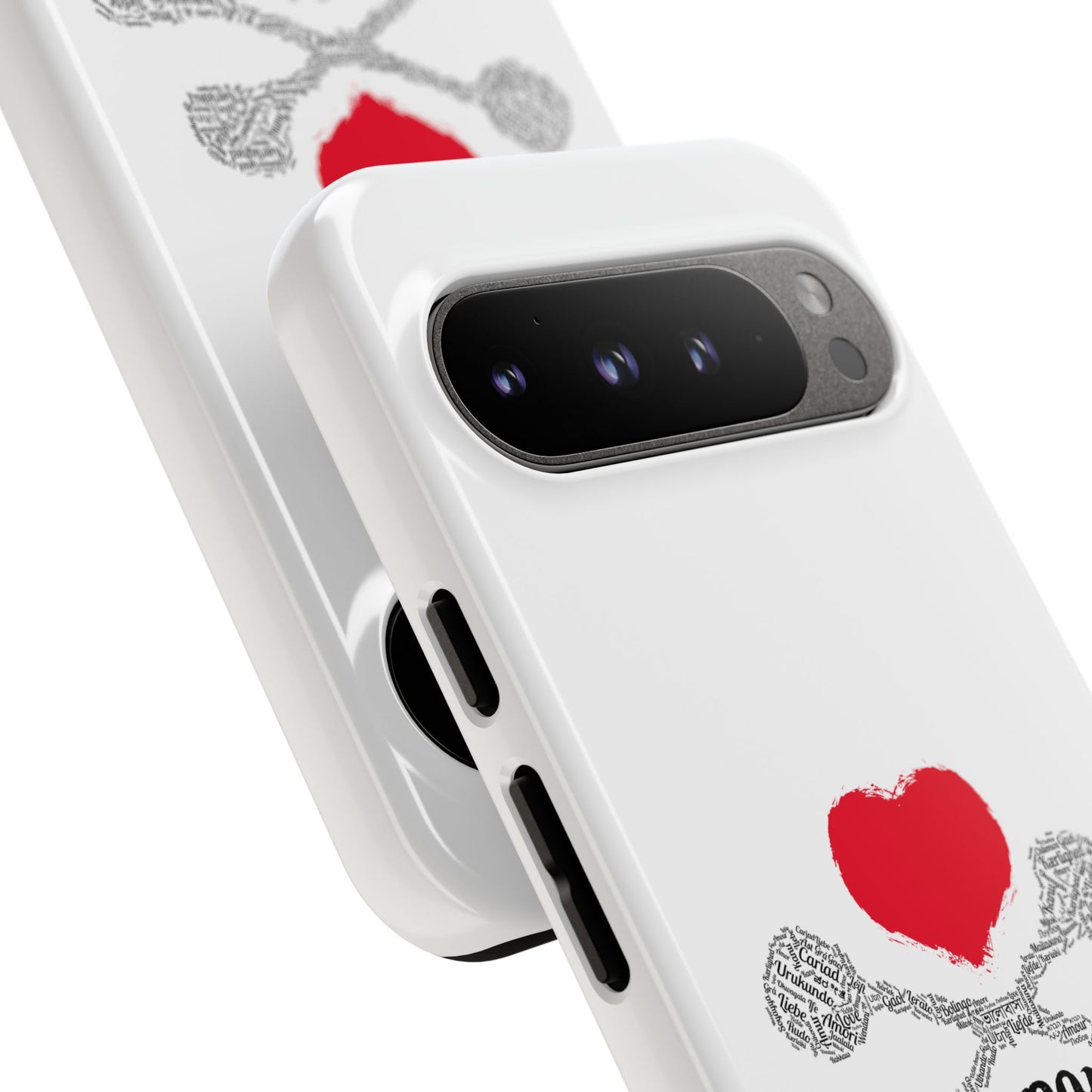 Luvbones - Hearts & Crossbones Phone Case, Tough Cases, Unique Smartphone Accessory, Gift for Him or Her
