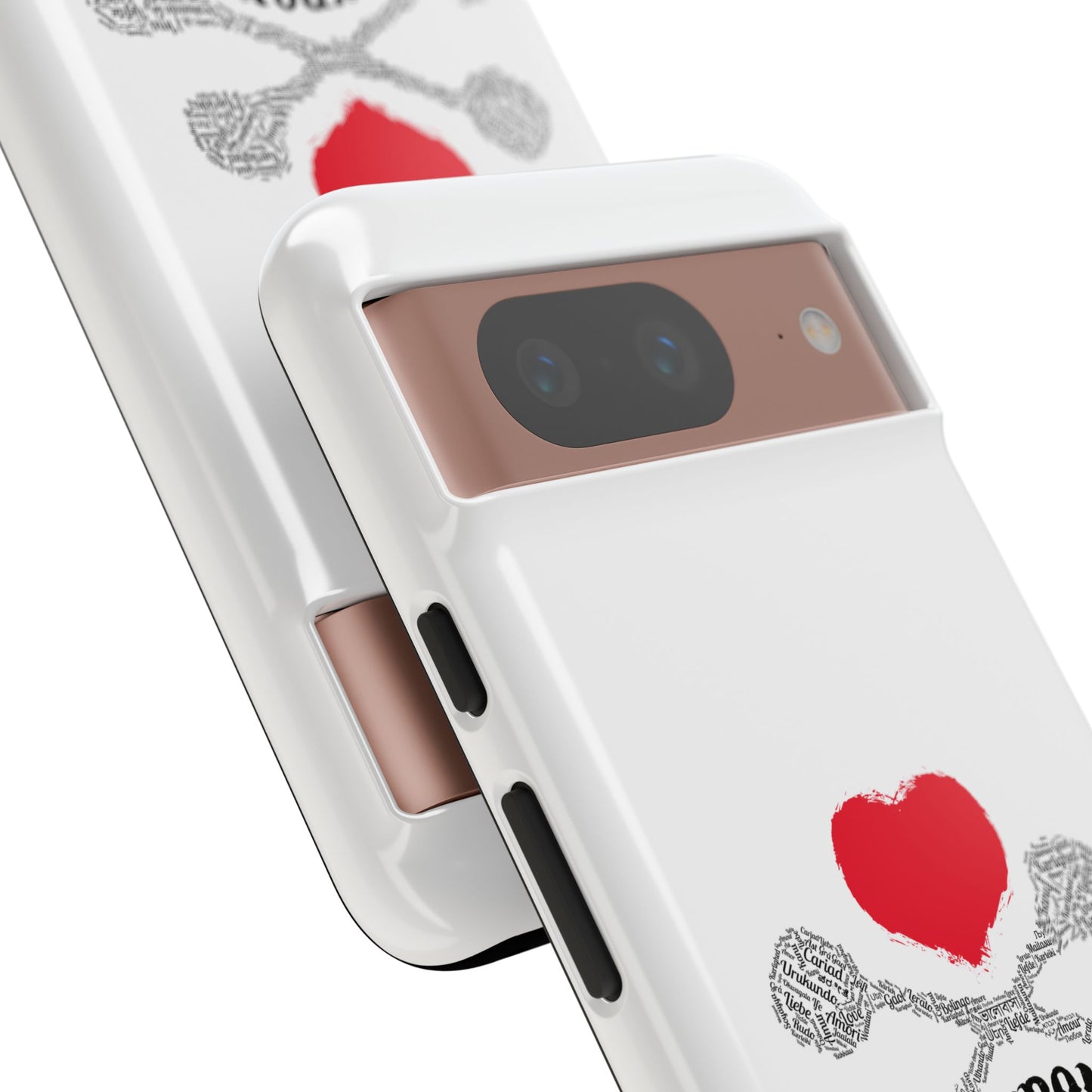 Luvbones - Hearts & Crossbones Phone Case, Tough Cases, Unique Smartphone Accessory, Gift for Him or Her