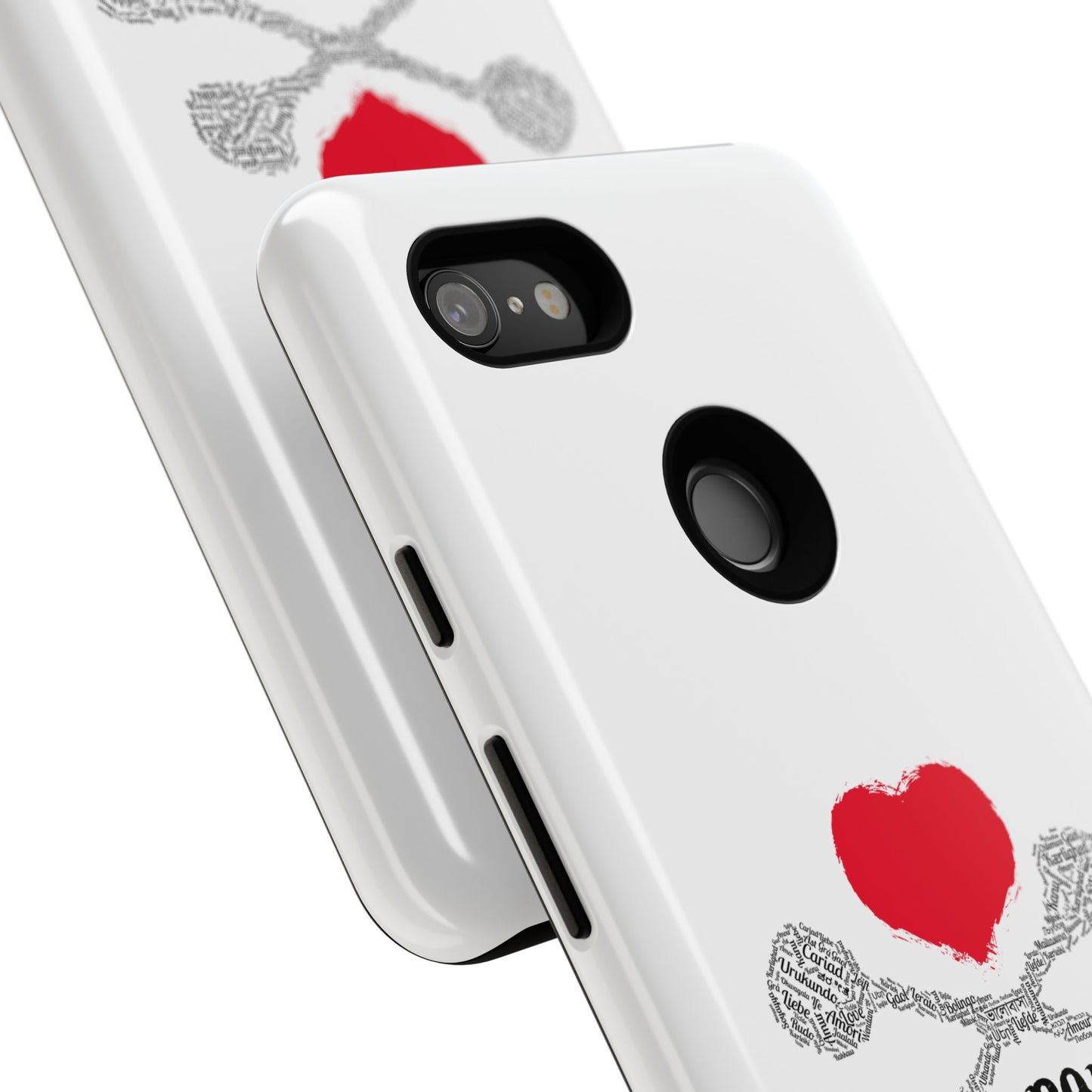 Luvbones - Hearts & Crossbones Phone Case, Tough Cases, Unique Smartphone Accessory, Gift for Him or Her