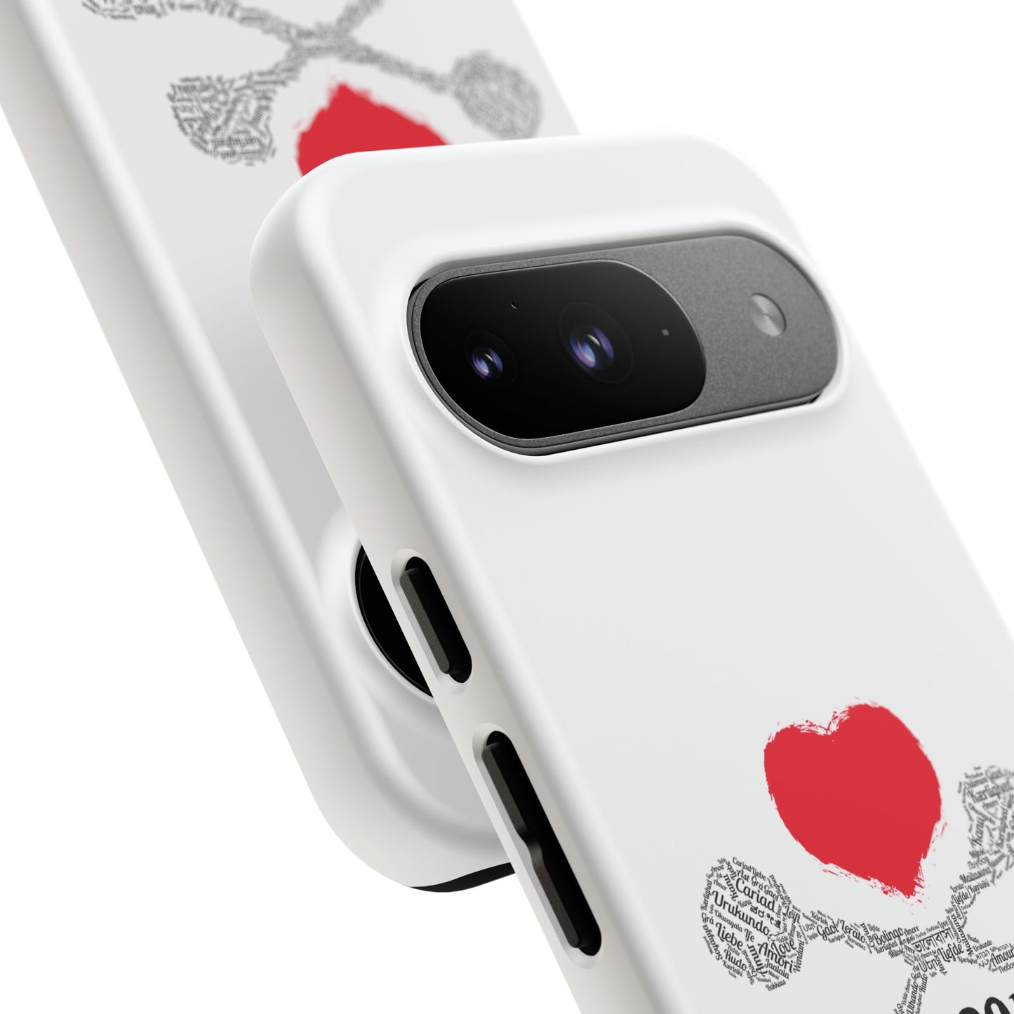 Luvbones - Hearts & Crossbones Phone Case, Tough Cases, Unique Smartphone Accessory, Gift for Him or Her