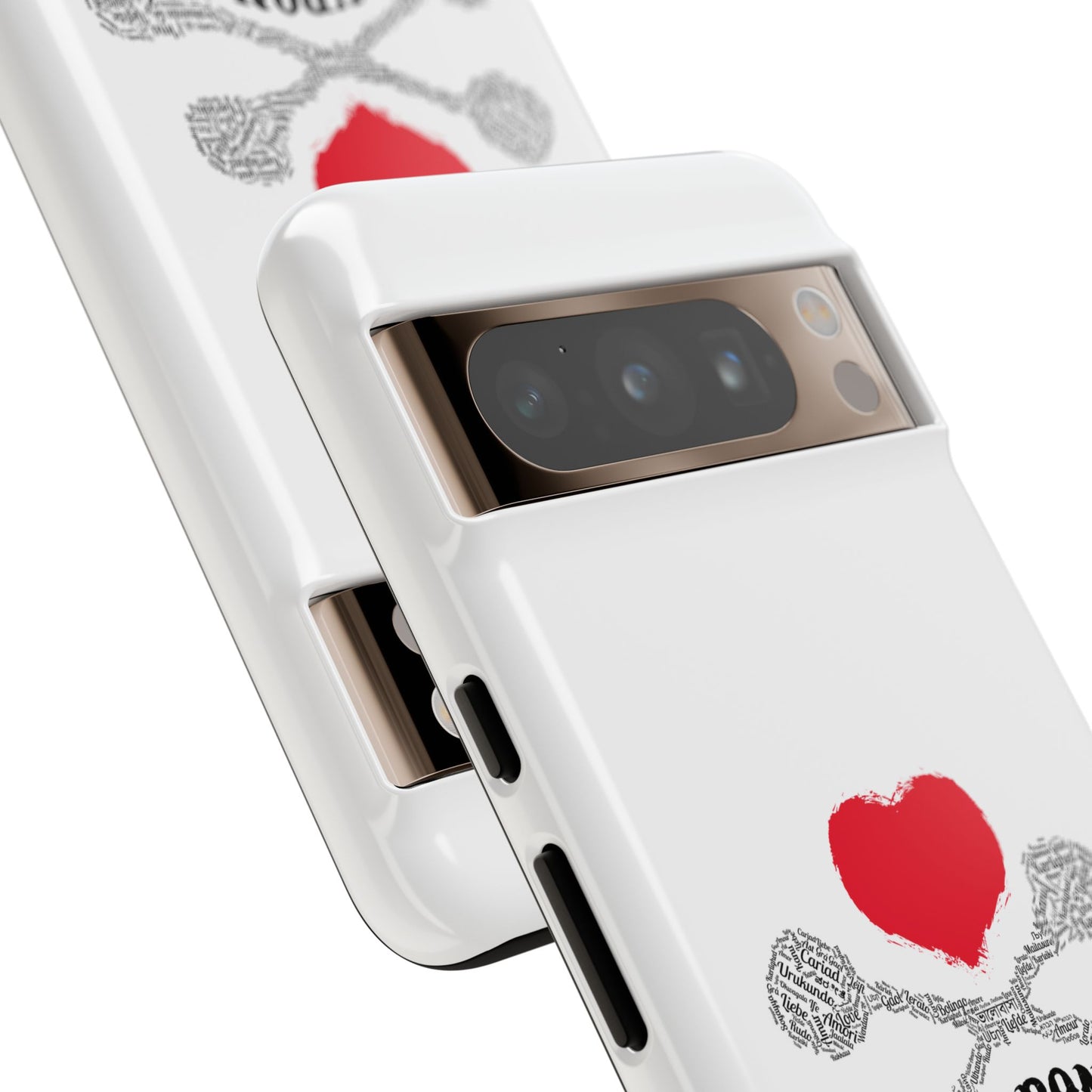 Luvbones - Hearts & Crossbones Phone Case, Tough Cases, Unique Smartphone Accessory, Gift for Him or Her
