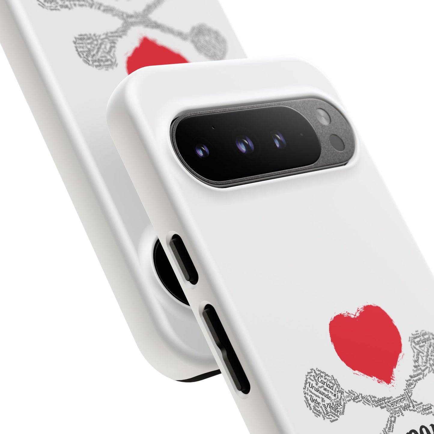 Luvbones - Hearts & Crossbones Phone Case, Tough Cases, Unique Smartphone Accessory, Gift for Him or Her