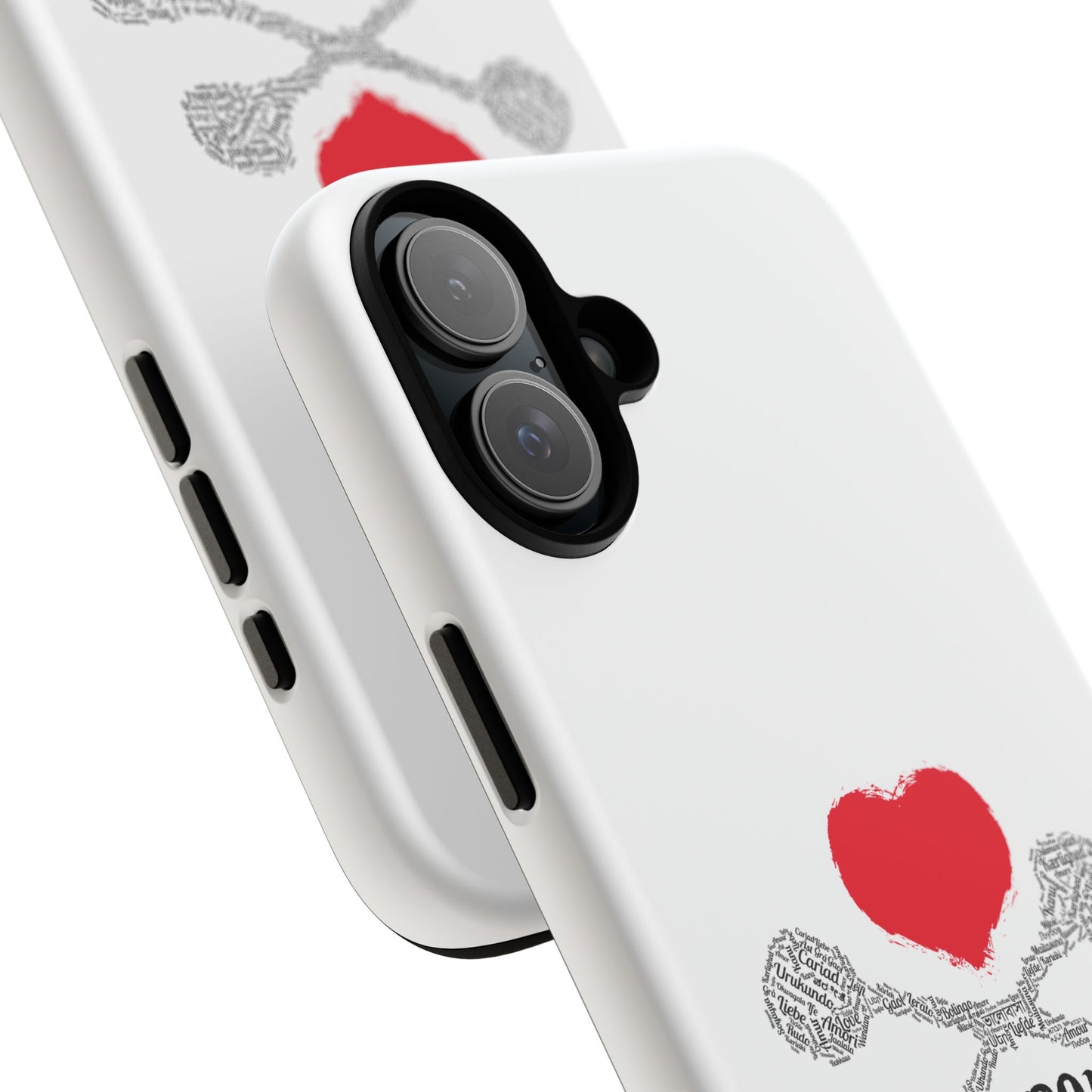 Luvbones - Hearts & Crossbones Phone Case, Tough Cases, Unique Smartphone Accessory, Gift for Him or Her