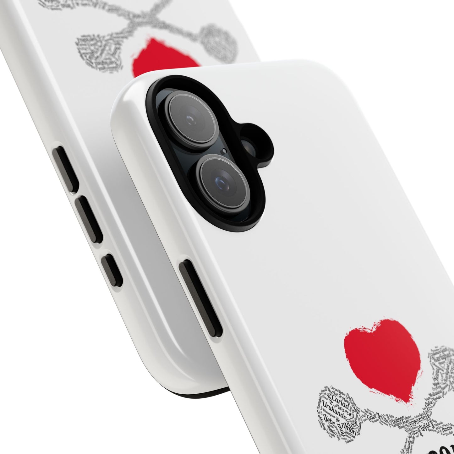 Luvbones - Hearts & Crossbones Phone Case, Tough Cases, Unique Smartphone Accessory, Gift for Him or Her