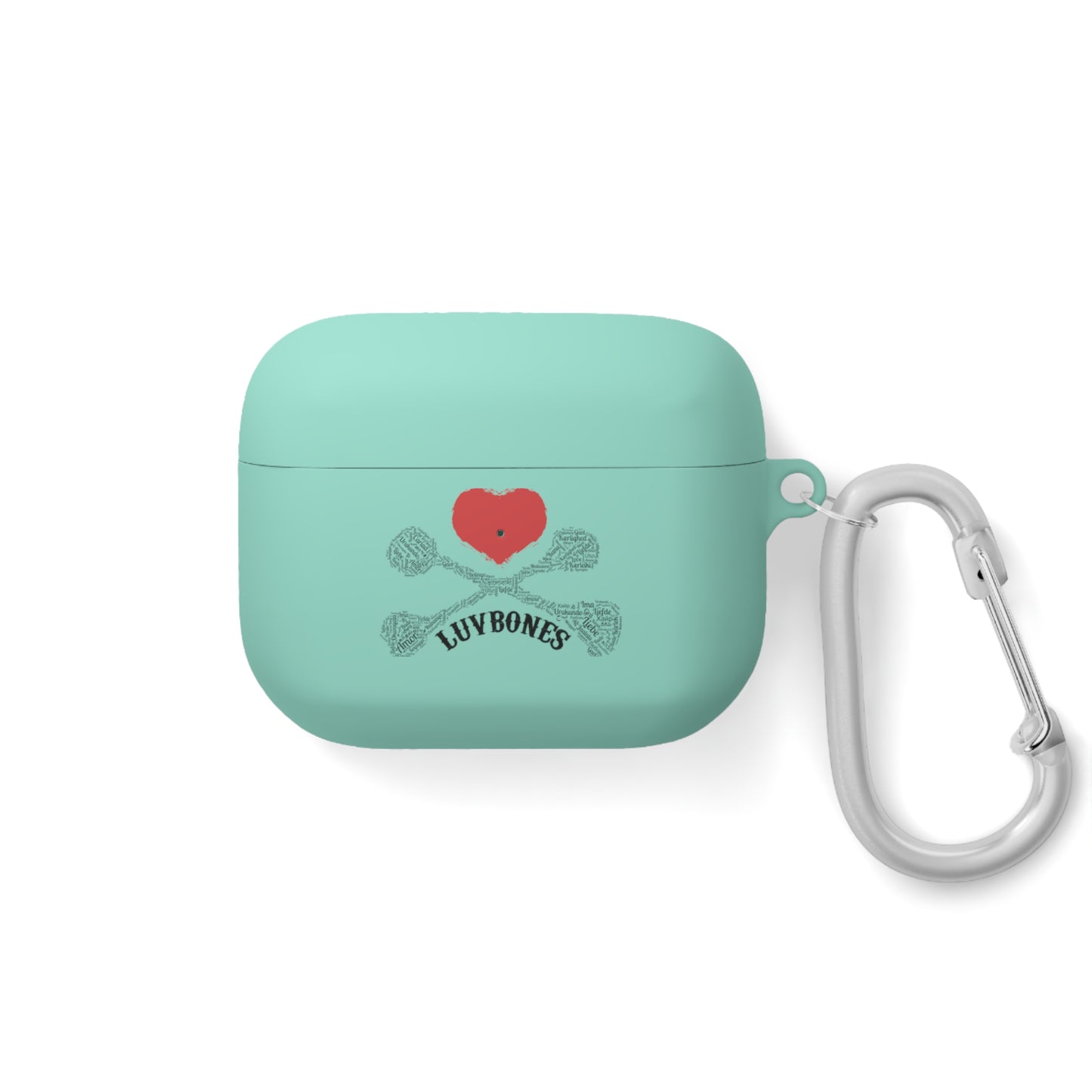 Luvbones - Hearts & Crossbones Stylish AirPods Case Cover | Fun Accessory, Unique Gift, Wireless Earbuds Cover, Trendy Tech Protection