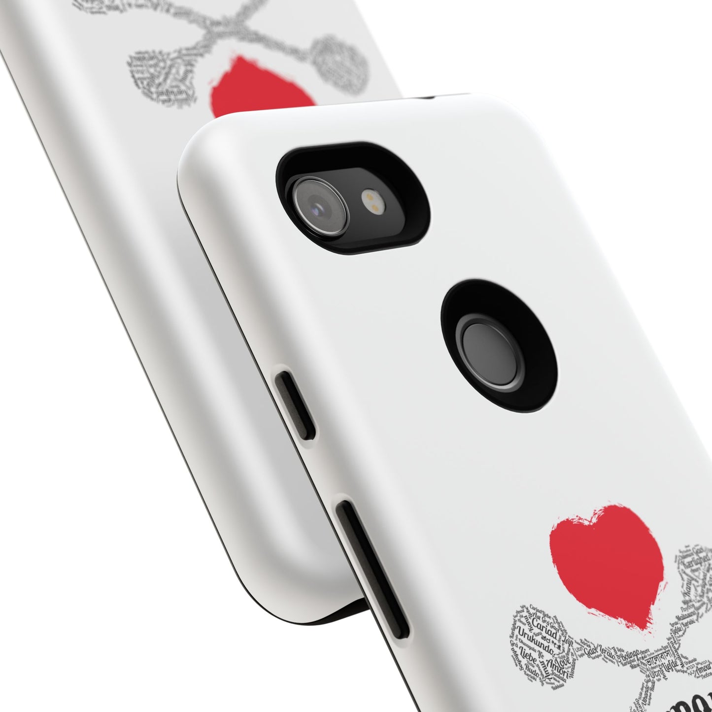 Luvbones - Hearts & Crossbones Phone Case, Tough Cases, Unique Smartphone Accessory, Gift for Him or Her