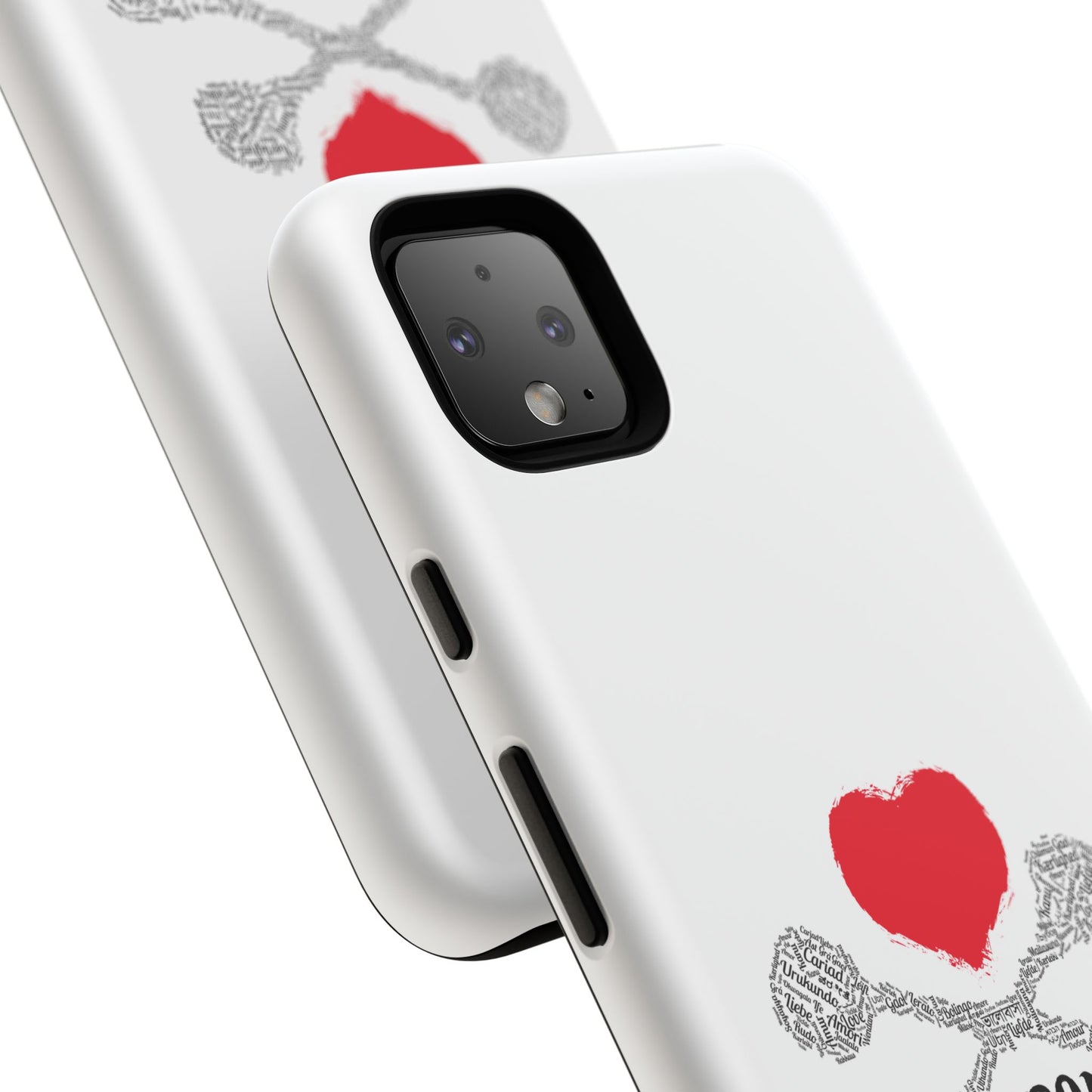 Luvbones - Hearts & Crossbones Phone Case, Tough Cases, Unique Smartphone Accessory, Gift for Him or Her