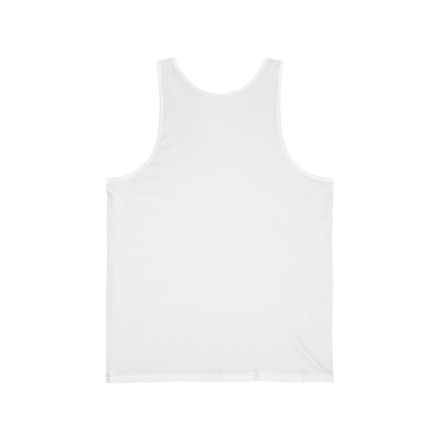 Heart & Skull Unisex Jersey Tank, Casual Summer Wear, Gift for Music Festivals, Trendy Beach Outfit, Valentines Day Apparel