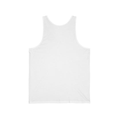 Heart & Skull Unisex Jersey Tank, Casual Summer Wear, Gift for Music Festivals, Trendy Beach Outfit, Valentines Day Apparel