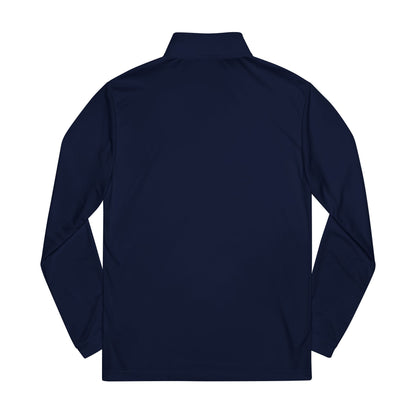 Luvbones - Hearts & Crossbones Quarter-Zip Pullover, Sporty Layering, Fitnesswear, Embroidered Apparel, Activewear Gift