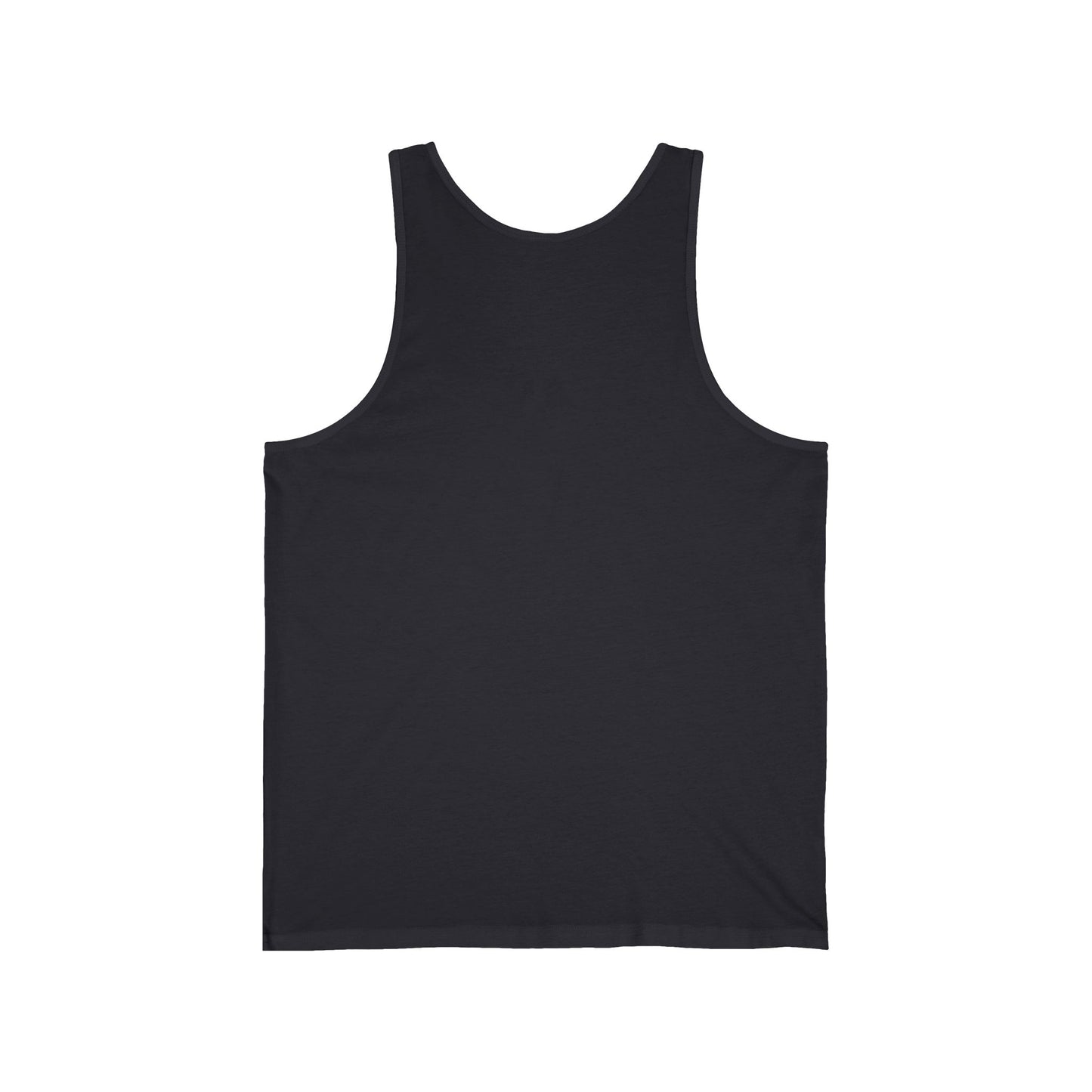 Heart & Skull Unisex Jersey Tank, Casual Summer Wear, Gift for Music Festivals, Trendy Beach Outfit, Valentines Day Apparel
