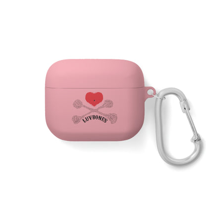 Luvbones - Hearts & Crossbones Stylish AirPods Case Cover | Fun Accessory, Unique Gift, Wireless Earbuds Cover, Trendy Tech Protection