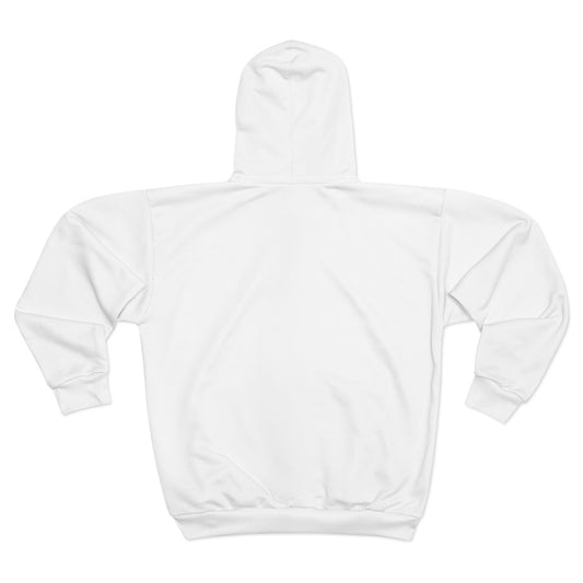 Luvbones - Hearts & Crossbones Unisex Zip Hoodie, Cozy Zip Up, Perfect for Casual Outings, Valentine’s Day Gift, Unique Streetwear Style