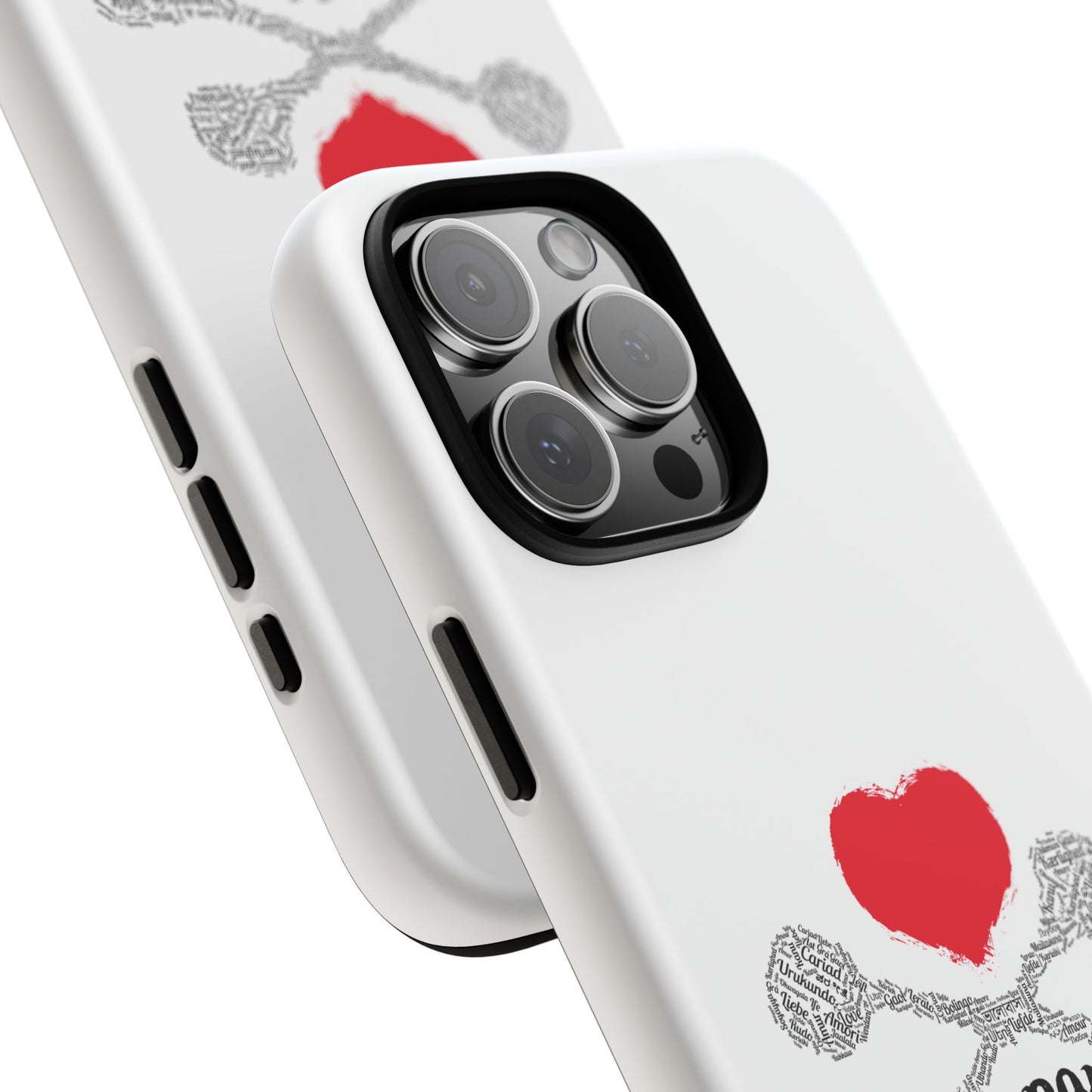 Luvbones - Hearts & Crossbones Phone Case, Tough Cases, Unique Smartphone Accessory, Gift for Him or Her