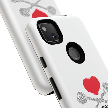 Luvbones - Hearts & Crossbones Phone Case, Tough Cases, Unique Smartphone Accessory, Gift for Him or Her