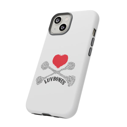 Luvbones - Hearts & Crossbones Phone Case, Tough Cases, Unique Smartphone Accessory, Gift for Him or Her