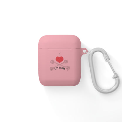 Luvbones - Hearts & Crossbones Stylish AirPods Case Cover | Fun Accessory, Unique Gift, Wireless Earbuds Cover, Trendy Tech Protection