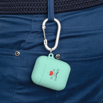 Luvbones - Hearts & Crossbones Stylish AirPods Case Cover | Fun Accessory, Unique Gift, Wireless Earbuds Cover, Trendy Tech Protection