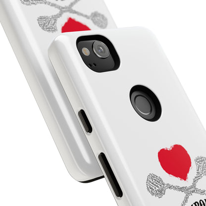 Luvbones - Hearts & Crossbones Phone Case, Tough Cases, Unique Smartphone Accessory, Gift for Him or Her