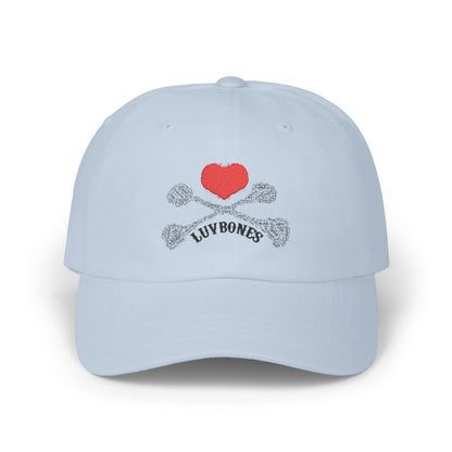 Luvbones - Hearts & Crossbones Dad Cap | Stylish Adjustable Hat, Perfect Gift for Dads, Casual Wear, Summer Outing, Birthday