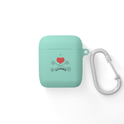 Luvbones - Hearts & Crossbones Stylish AirPods Case Cover | Fun Accessory, Unique Gift, Wireless Earbuds Cover, Trendy Tech Protection