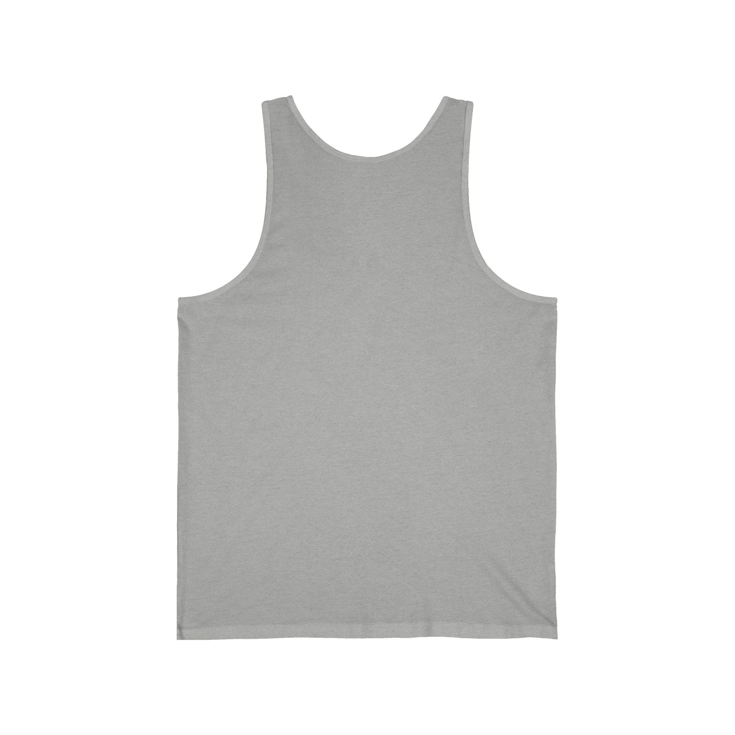 Heart & Skull Unisex Jersey Tank, Casual Summer Wear, Gift for Music Festivals, Trendy Beach Outfit, Valentines Day Apparel
