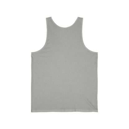 Heart & Skull Unisex Jersey Tank, Casual Summer Wear, Gift for Music Festivals, Trendy Beach Outfit, Valentines Day Apparel