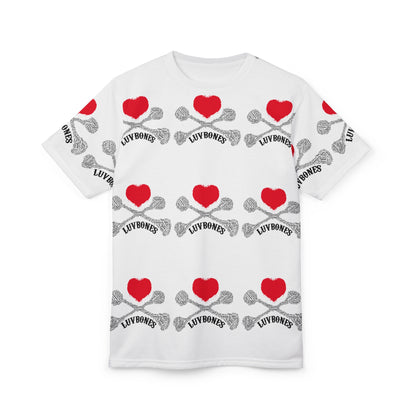 Luvbones - Hearts & Crossbones Unisex Tee, Cute Gift, Valentine's Day Apparel, Casual Wear