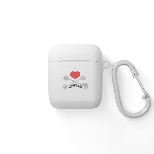 Luvbones - Hearts & Crossbones Stylish AirPods Case Cover | Fun Accessory, Unique Gift, Wireless Earbuds Cover, Trendy Tech Protection