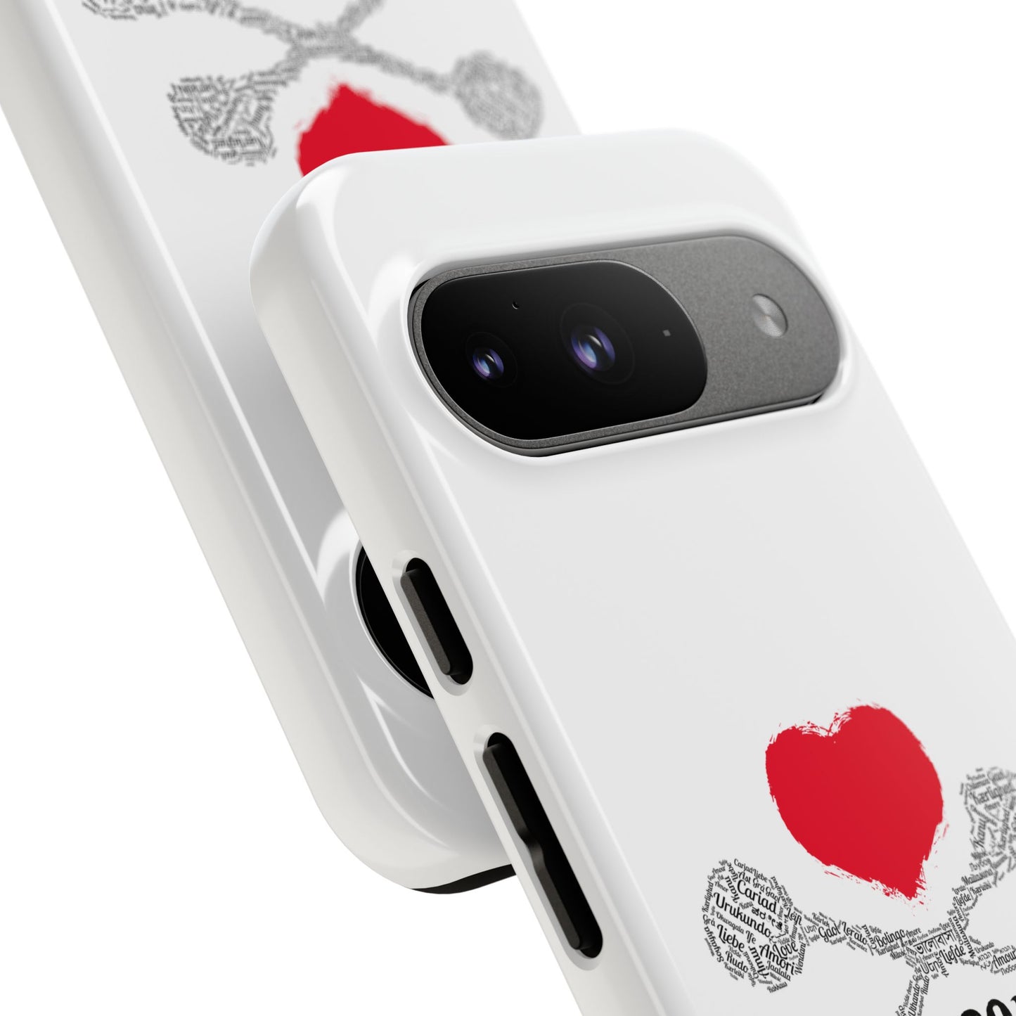 Luvbones - Hearts & Crossbones Phone Case, Tough Cases, Unique Smartphone Accessory, Gift for Him or Her