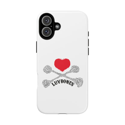 Luvbones - Hearts & Crossbones Phone Case, Tough Cases, Unique Smartphone Accessory, Gift for Him or Her