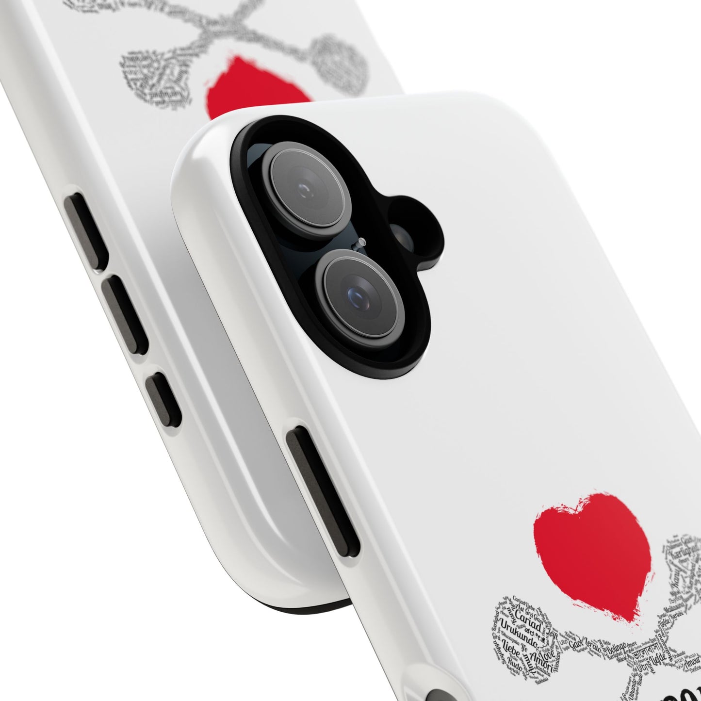 Luvbones - Hearts & Crossbones Phone Case, Tough Cases, Unique Smartphone Accessory, Gift for Him or Her