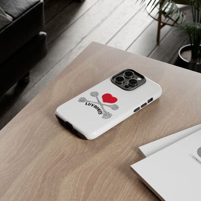 Luvbones - Hearts & Crossbones Phone Case, Tough Cases, Unique Smartphone Accessory, Gift for Him or Her