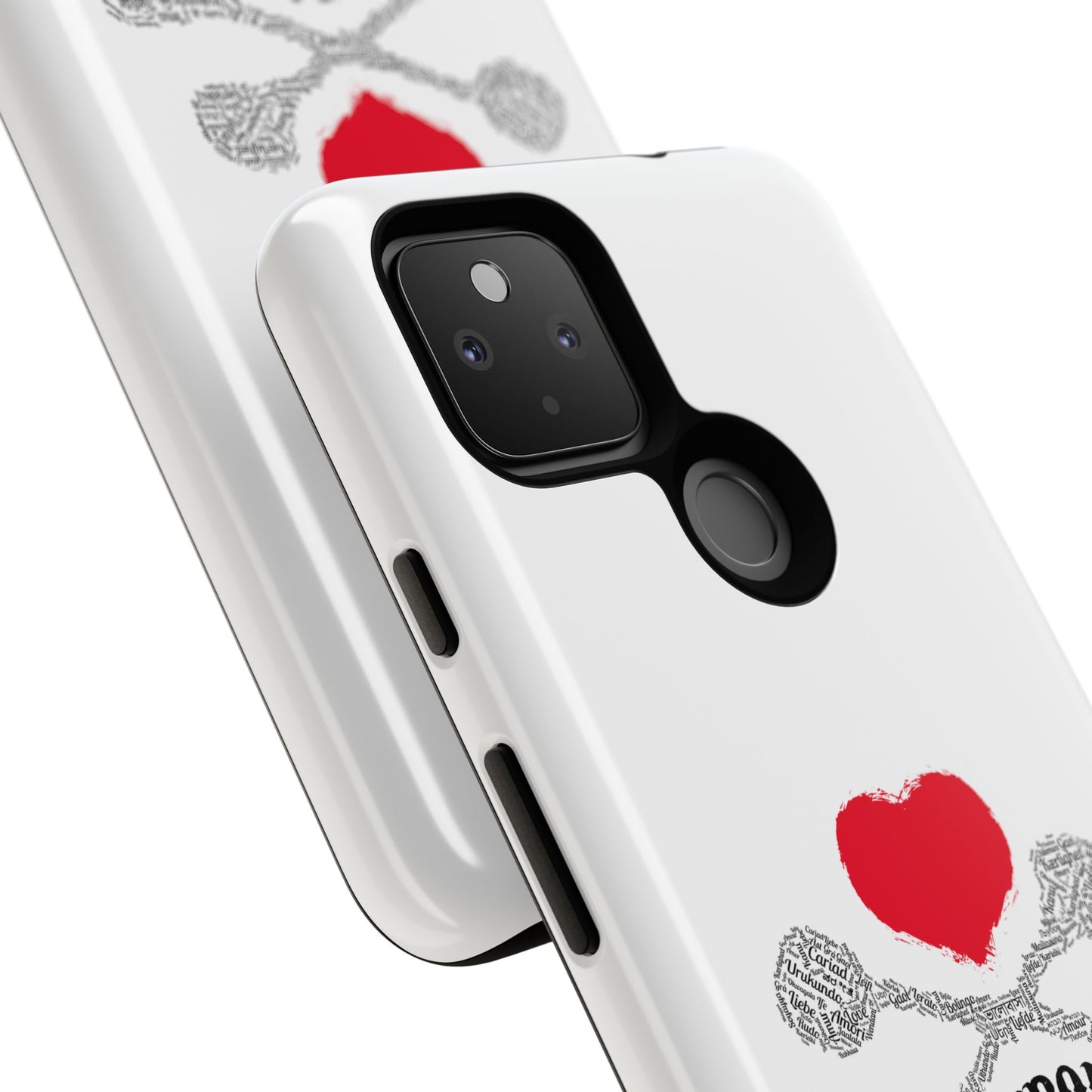Luvbones - Hearts & Crossbones Phone Case, Tough Cases, Unique Smartphone Accessory, Gift for Him or Her