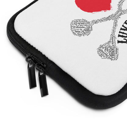 Luvbones - Hearts & Crossbones Stylish Laptop Sleeve, Perfect for Tech Lovers, Gifts for Graduations, Back to School, or Everyday Use