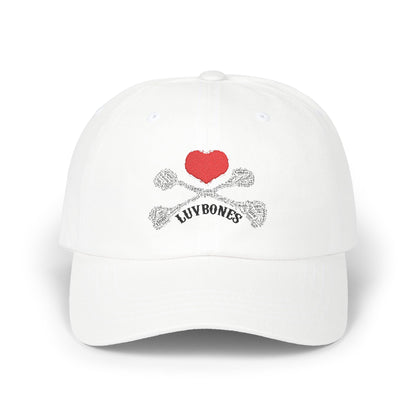 Luvbones - Hearts & Crossbones Dad Cap | Stylish Adjustable Hat, Perfect Gift for Dads, Casual Wear, Summer Outing, Birthday