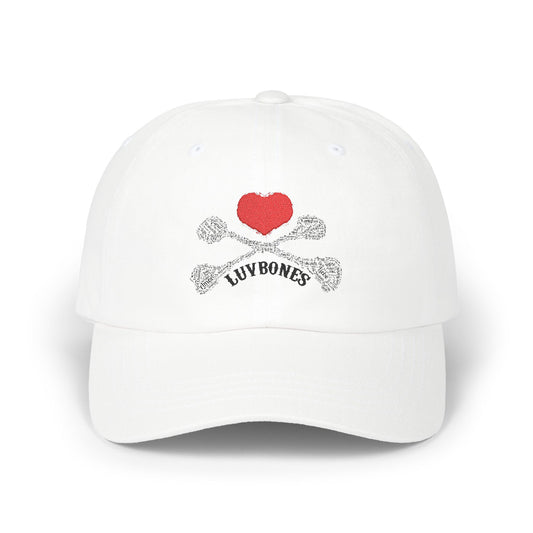 Luvbones - Hearts & Crossbones Dad Cap | Stylish Adjustable Hat, Perfect Gift for Dads, Casual Wear, Summer Outing, Birthday