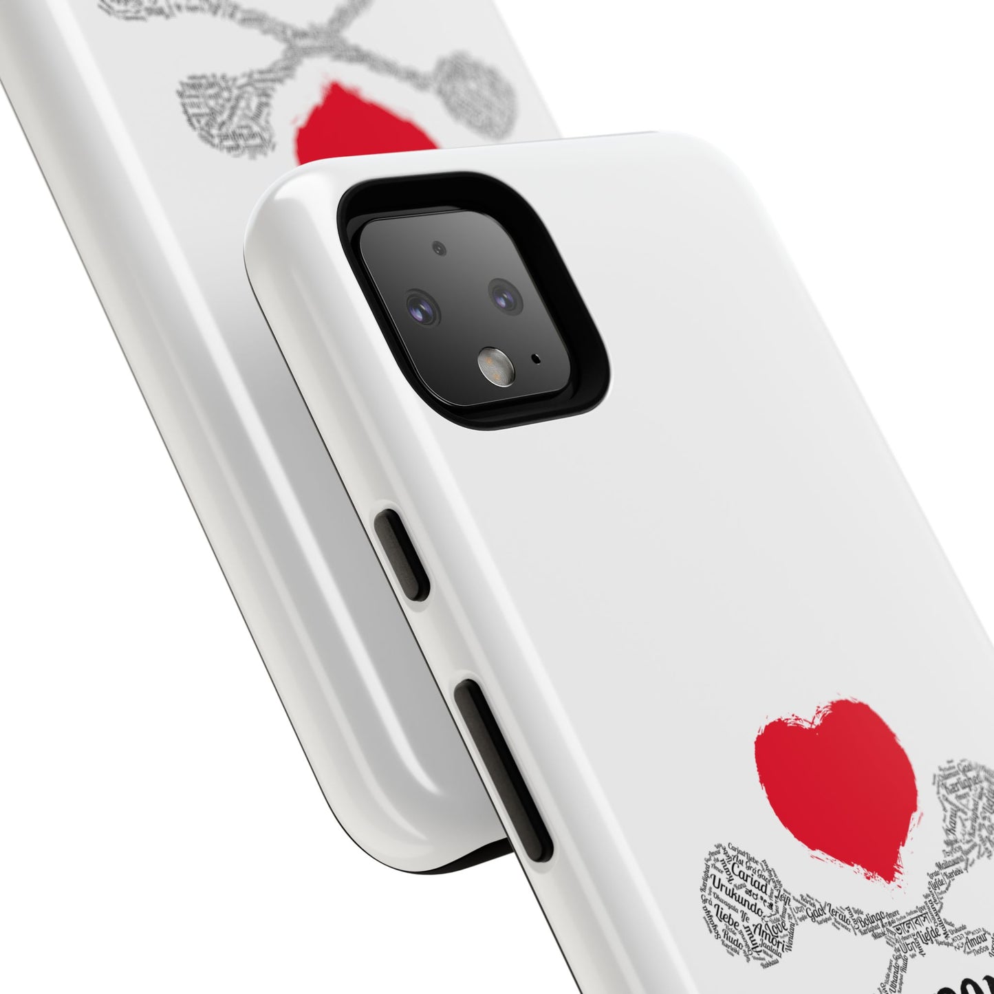 Luvbones - Hearts & Crossbones Phone Case, Tough Cases, Unique Smartphone Accessory, Gift for Him or Her