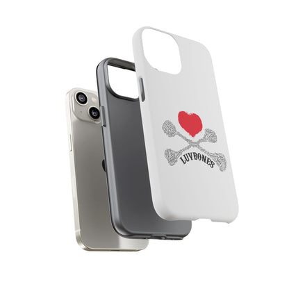 Luvbones - Hearts & Crossbones Phone Case, Tough Cases, Unique Smartphone Accessory, Gift for Him or Her