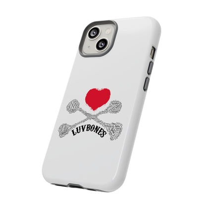 Luvbones - Hearts & Crossbones Phone Case, Tough Cases, Unique Smartphone Accessory, Gift for Him or Her