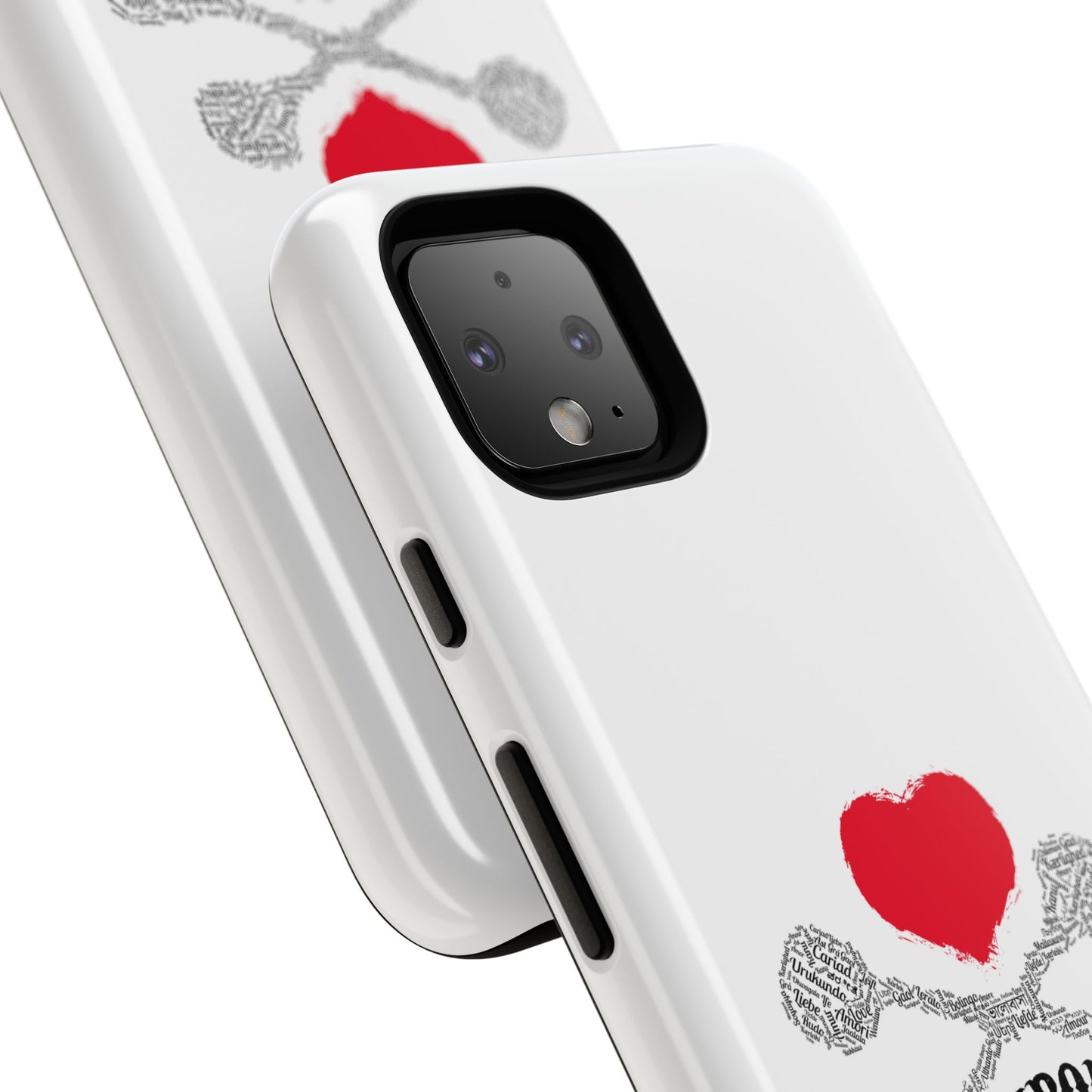 Luvbones - Hearts & Crossbones Phone Case, Tough Cases, Unique Smartphone Accessory, Gift for Him or Her